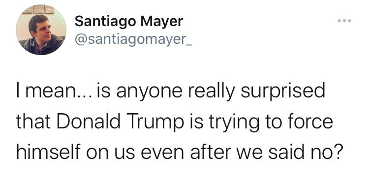 <a href="/realDonaldTrump/">Donald J. Trump</a> Damn...