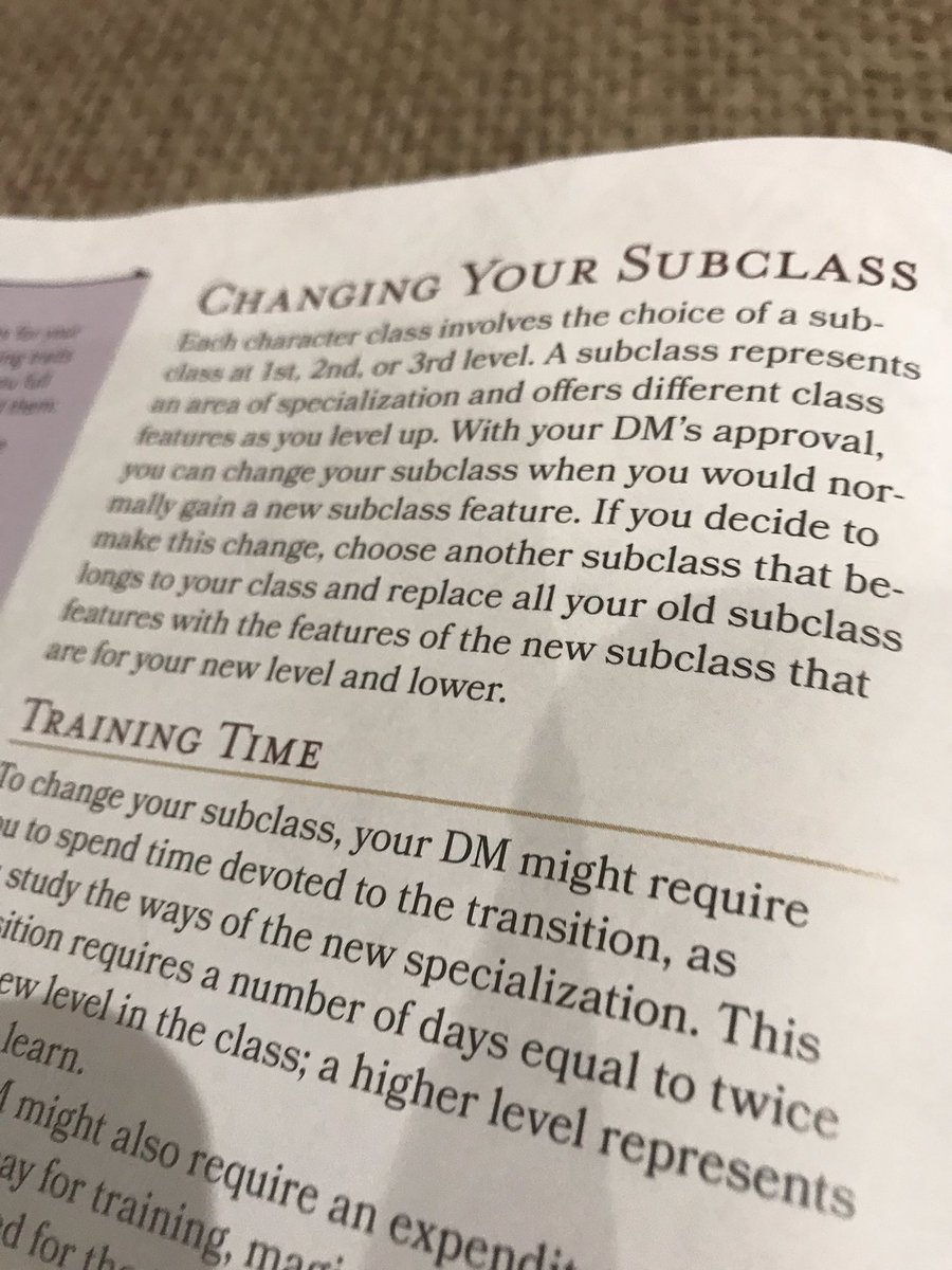 You can change your subclass too. My table will see this happen, I know it.