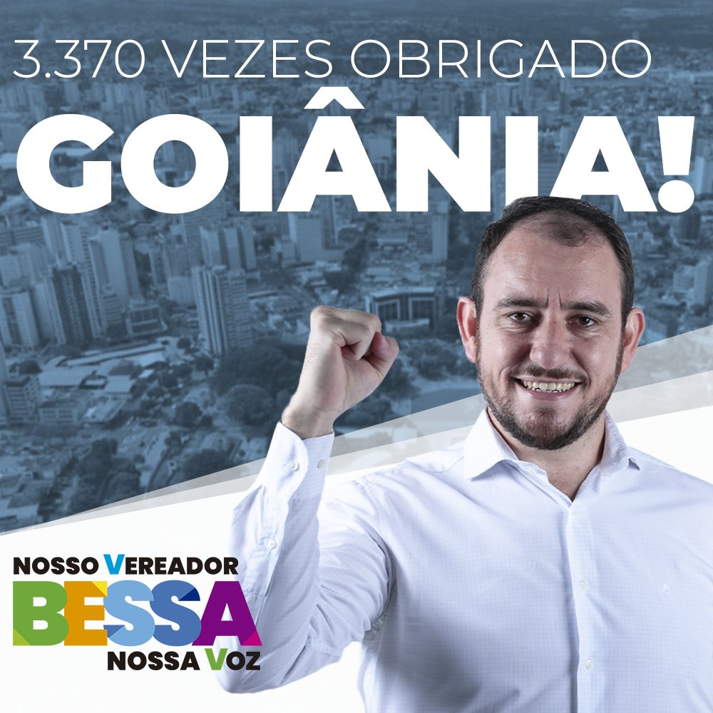 webessa's tweet photo. OBRIGADO! Será uma honra representar todos os goianienses na Câmara Municipal de Goiânia a partir de 2021.

Agradeço a cada uma das 3.370 pessoas que confiaram em mim nas urnas.

O trabalho continua! https://t.co/gwmFaFsFOM