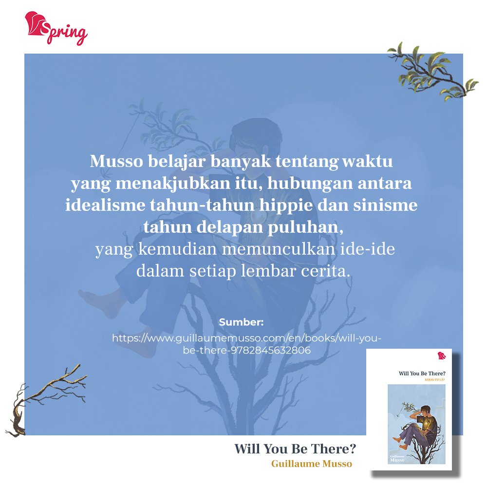 penerbitspring's tweet image. Di sisi lain, sebagian besar novel berlangsung pada tahun 70-an, yg membutuhkan banyak penelitian, dan dari novel tersebut Musso belajar banyak tentang waktu yang menakjubkan, hubungan antara idealisme tahun-tahun hippie dan sinisme

#penerbitspring
#myspringstory
#willyoubethere