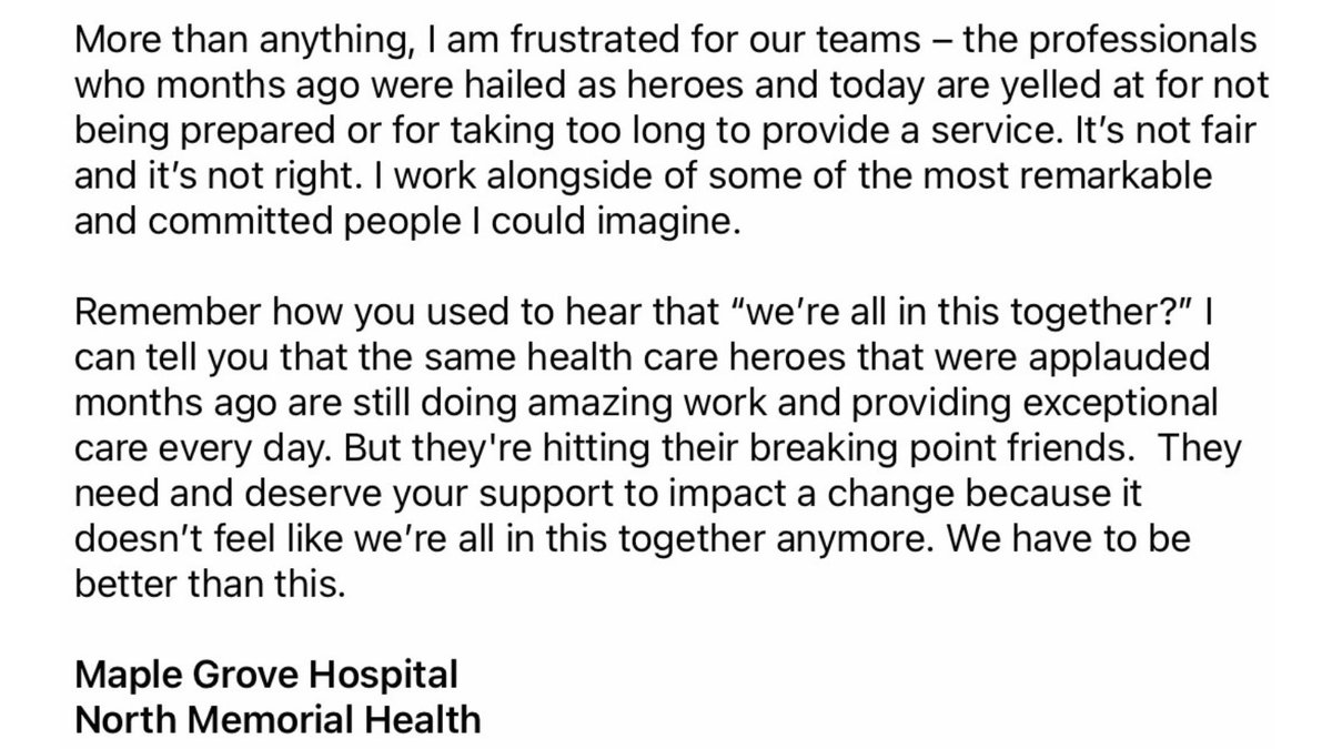 Madras17's tweet photo. “The unwillingness of people in our communities to change their ways &amp; do simple things that we know helps the situation is incredibly disheartening” Heartfelt words from my hospital CEO husband @dad4mag #HealthcareHeroes #WearAMask  #DoYourPart https://t.co/icU7Tq8ZP7