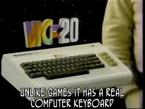Ok so the VIC-20 was pretty much a gaming console with a good keyboard. Theoretically it was a low-cost computer, but most folks used it to play games and program in BASIC.
