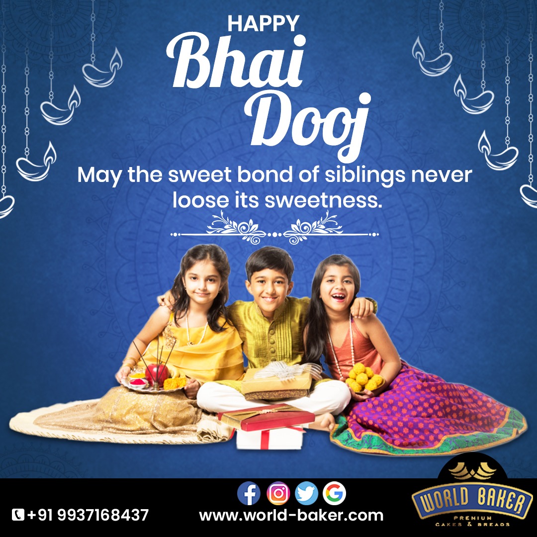 WorldBaker_'s tweet photo. Celebrate the special bond of siblings with the sweet delights from #WorldBaker. Wishing you all a delightful and happy Bhai Dooj.

#bhaidooj #happybhaidooj #bhaidooj2020 #bhaidoojwishes https://t.co/vMuxxXVlOR