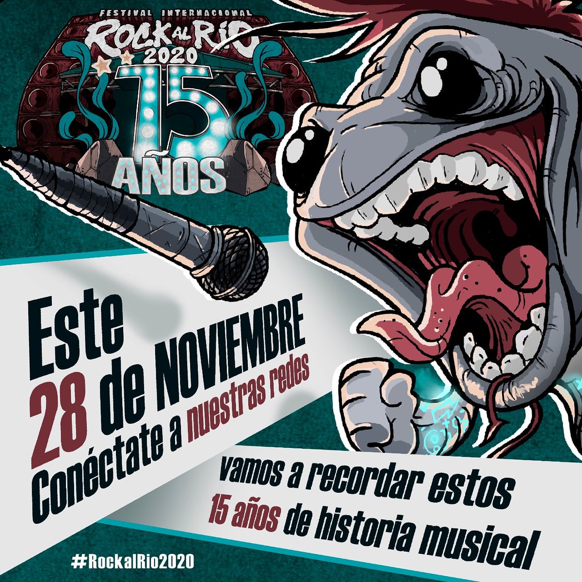 Nos vemos este 28 de noviembre. Pronto más información en nuestras redes.

#SomosRockalRío #15AñosdeRock