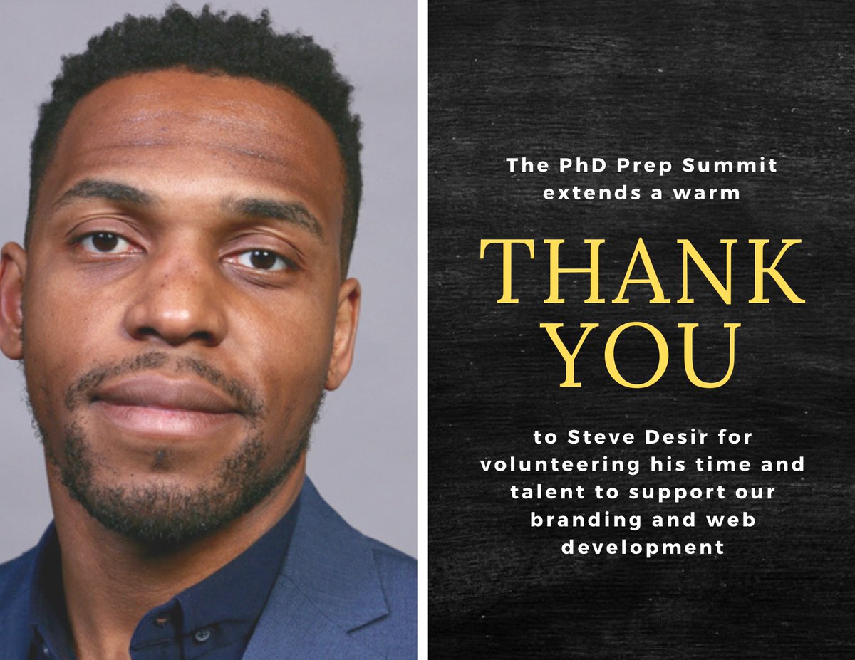 PhDPrepSummit's tweet photo. One of the most beautiful things about the #PhDPrepSummit is the way our community shows up and shows out to bring the event to life. @SteveD1914 has worked behind the scenes to support branding and web development. Bro, we appreciate you more than you know. #PPS2020 https://t.co/rA0T7oLuQw