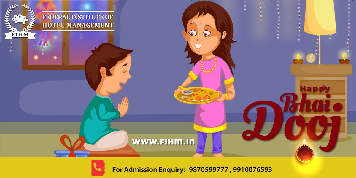 FihmNoida's tweet photo. FIHM Family #Wishes Everyone A Very #HappyBhaiDooj2020 

#HappyBhaiDooj #happybhaiduj #hotel #hotelmanagement #hospitalityindustry #chef #family #India #bond #care #education #Instagram #instagood #भाई_दूज #Trending #MondayMorning #mondaythoughts #Monday #BhaiDuj #bhfyp #love https://t.co/M0xd0ESiot