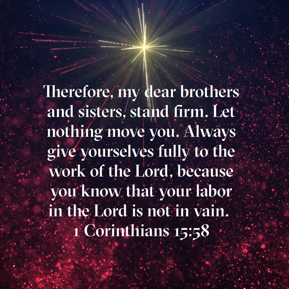 Freshdoses's tweet image. Therefore, my dear brothers and sisters, stand firm. Let nothing move you. Always give yours…
1corinthians.bible/1-corinthians-…
#stand #theword #firm #Labour #scriptures #Bible