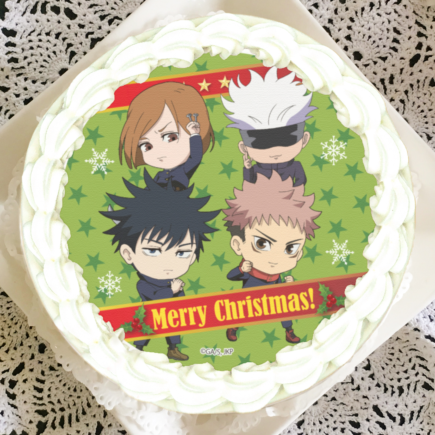 【1753】呪術廻戦 プリロール 特典 缶バッジ クリスマスケーキ 2020 呪術廻戦 五条悟 プリロール 特典 缶バッジ クリスマスケーキ