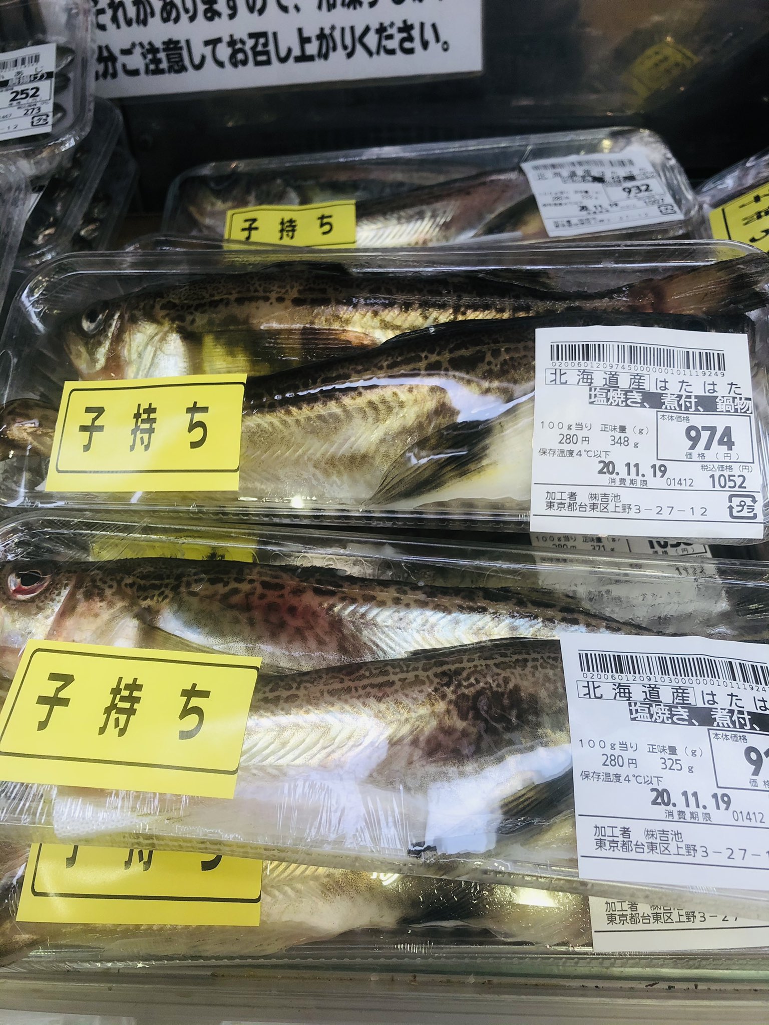 吉池 マンボウの腸 子持ちハタハタ 入荷です 吉池 マンボウの腸 子持ちハタハタ 入荷です
