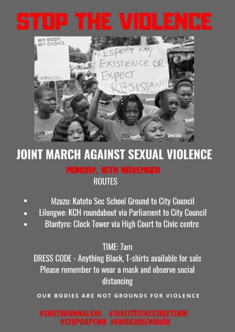 ShutItDownMw's tweet photo. Today!!! Let's Go Take a United stand against the sexual violence https://t.co/ZredSJIWCO