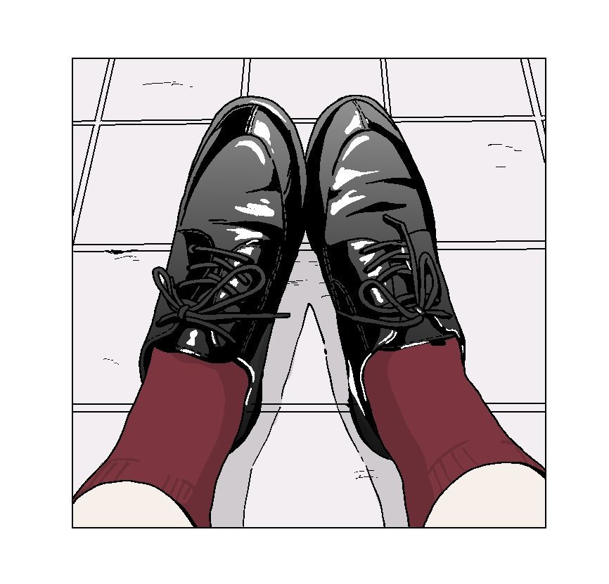 体調崩して描けなそうなので過去絵〜👞👞 #イラスト