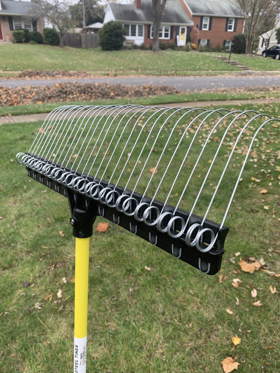 gshoeflinger's tweet photo. When a technologist buys a rake.  Always need to look for something that shows more thought than just “more” and attempts to solve the problem uniquely... https://t.co/FiNr00DtD7