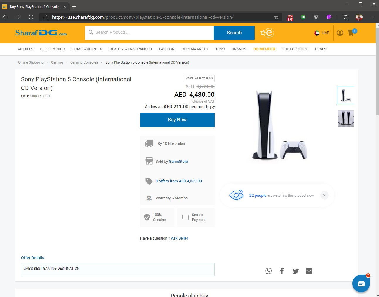 sharaf dg playstation 5