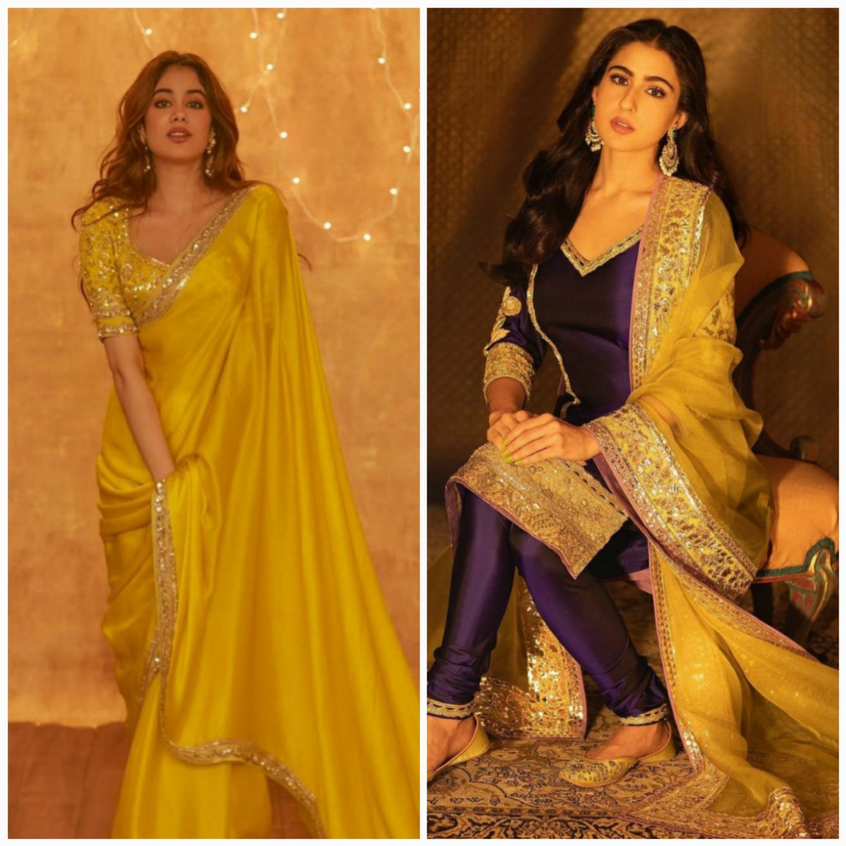 LivemeIndia's tweet photo. Whose looks are you swayed by? #JanhviKapoor or #SaraAliKhan 💖😍 comment below👇🏻 https://t.co/zqScfXE81p