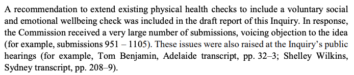 In terms of early intervention, draft recommendations which included a "social and emotional wellbeing" check as part of general child health checks received a backlash by some due to concerns about overmedication. Still pursuing this. /2