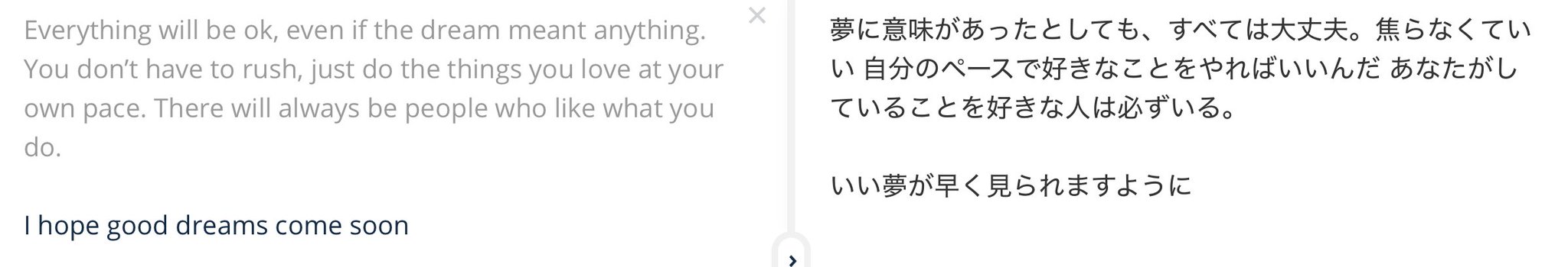 Liz 日本語での言い方がわからないし レイナさんの状況もわからないけど Everything Will Be Ok Even If The Dream Meant Anything You Don T Have To Rush Just Do The Things You Love At Your Own Pace There Will Always Be