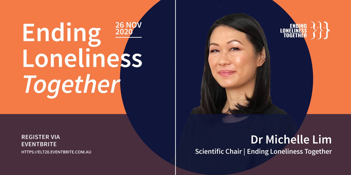 Ending Loneliness Together (@endlonelinessau) on Twitter photo We are thrilled to welcome <a href="/drmichellehlim/">Michelle Lim</a> as a panel speaker at our official launch event. As Scientific Chair of ELT, Dr Lim will unpack the complexities of loneliness and frame a national agenda to begin to address the issue. Register today: elt20.eventbrite.com.au We are thrilled to welcome <a href="/drmichellehlim/">Michelle Lim</a> as a panel speaker at our official launch event. As Scientific Chair of ELT, Dr Lim will unpack the complexities of loneliness and frame a national agenda to begin to address the issue. Register today: elt20.eventbrite.com.au