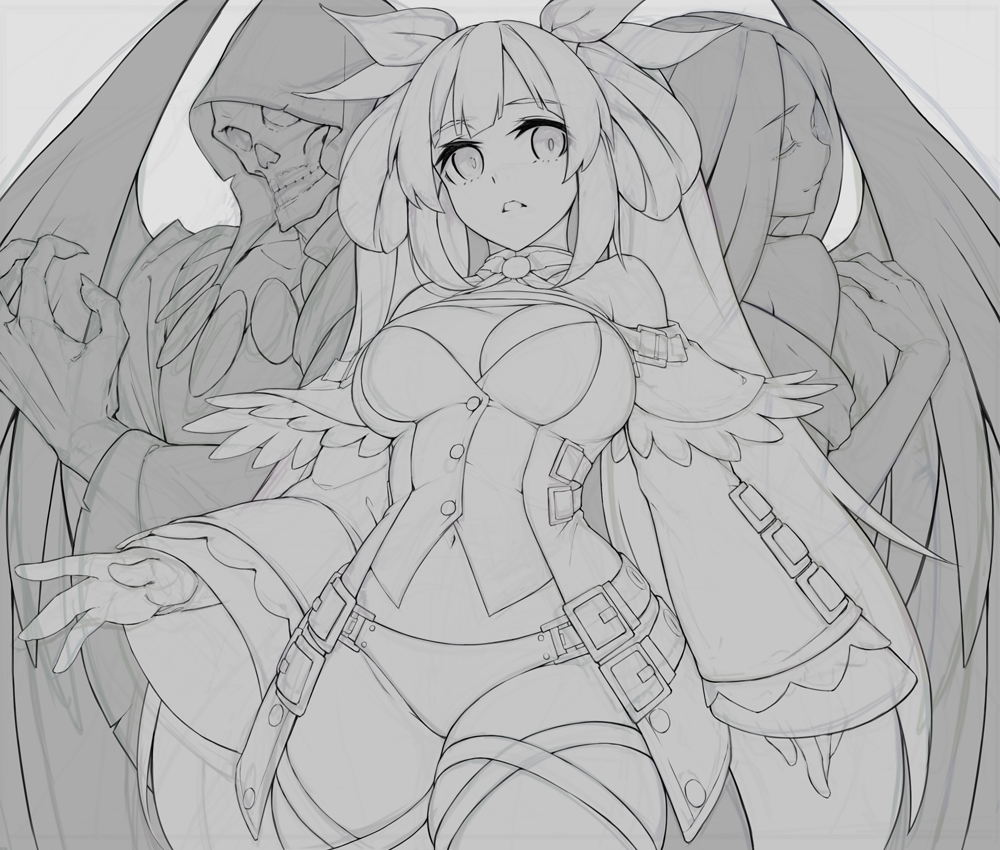 皆さん線画と塗った後を見せてください Rotix 佐倉双葉抱き枕カバー予約受付中のイラスト
