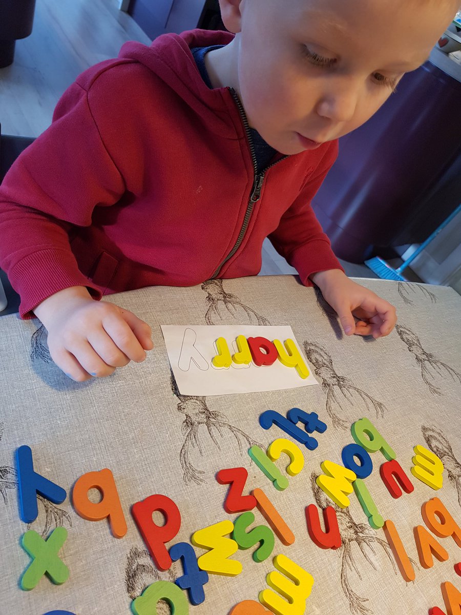 caroholmes's tweet photo. @MWISClass1 Harry is having fun this morning working on his numbers and letters! https://t.co/1wvf2xFjfN