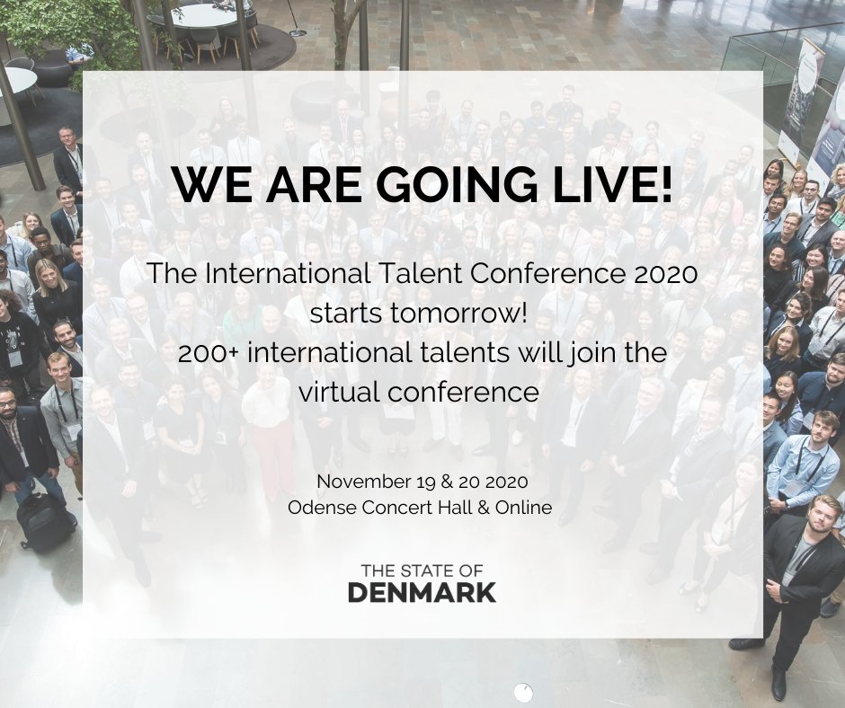 CopCap's tweet photo. Tomorrow, The International Talent Conference 2020 is taking place! We are excited to welcome partners, companies and 200+ international talents to two days of online matchmaking, networking and knowledge-sharing. Read more here: https://t.co/j4YL1RazSG
#TalentTDK #StateofDenmark https://t.co/AKxab1Q9im