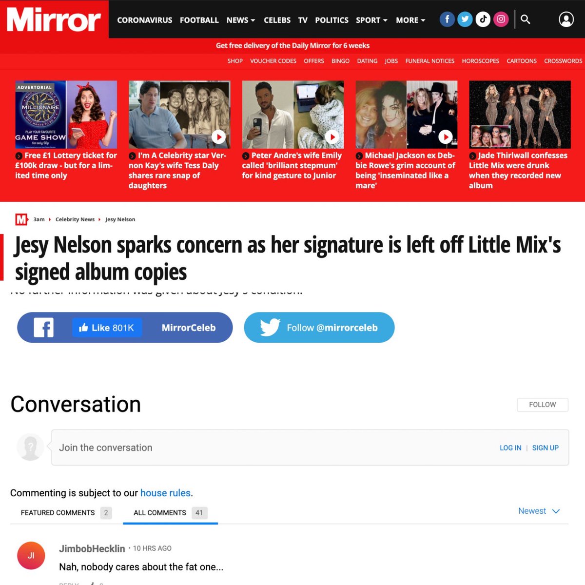 AmandaHolden's tweet photo. So.... we’re back here again?! Jesy did a remarkable documentary about bullying. How it affected her. All these forums should be banned. After @carolineflack1 sad passing this year... have we really learn’t nothing at all? @LittleMix 🥰 https://t.co/xP5ofkNXoK