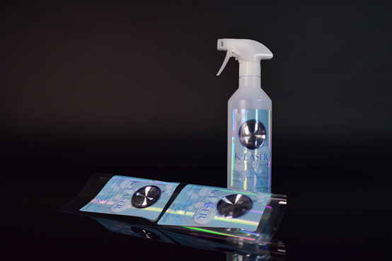 klaserhk's tweet photo. This sanitizer looks more trendy because it was printed on laser stickers. As a person who demands a quality living, why wouldn't I choose the most good-looking one?

#packaging #design #packagingdesign
#packagingindustry #laser #hologram
#Cleaning #pandemics #sanitize #sticker https://t.co/sfmrtyz9g4