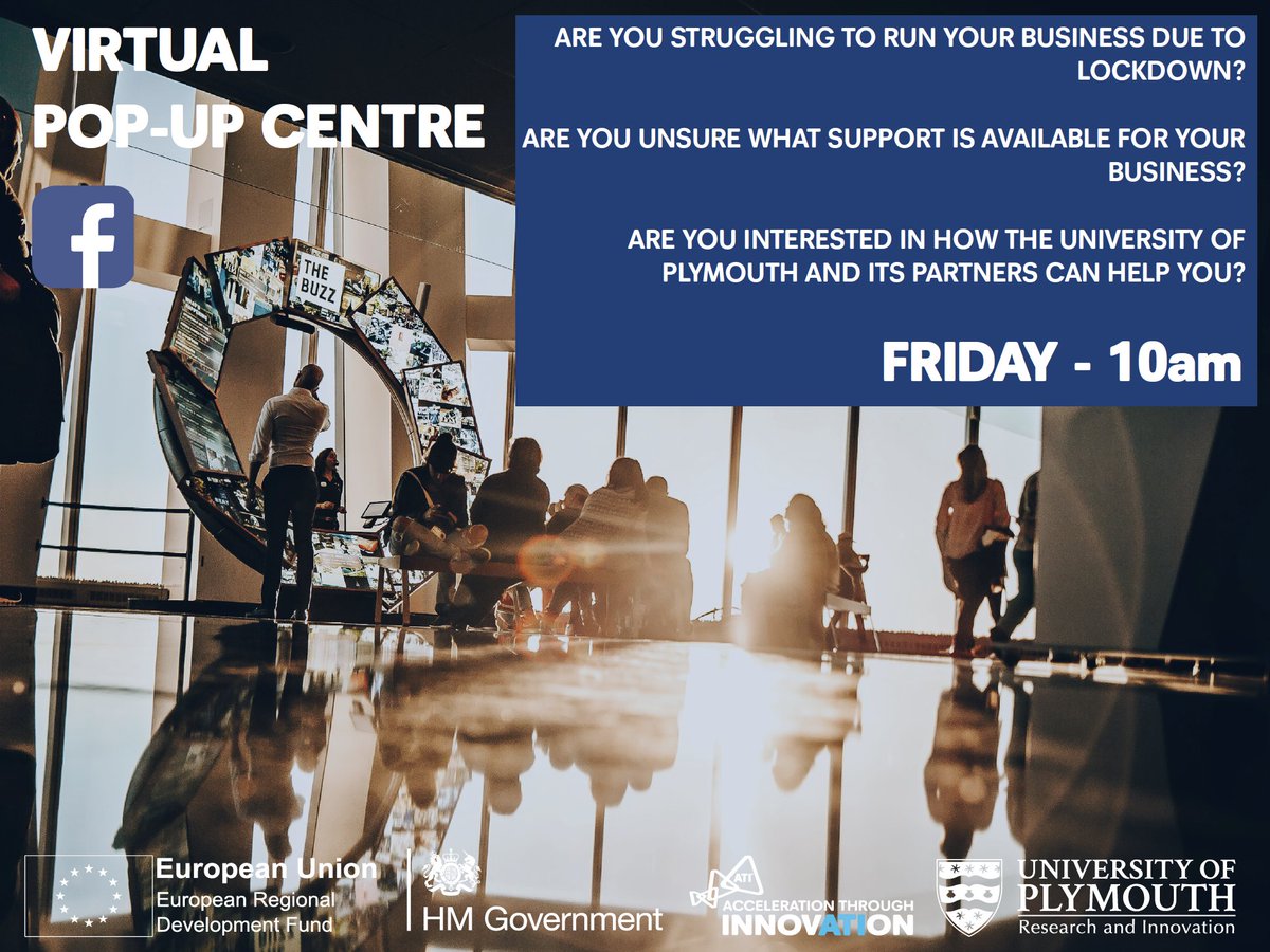 ATI_Popup's tweet photo. @ATI_Cornwall launch The Virtual Pop-up Centre for businesses in Cornwall to connect, engage and gather insight from @PlymUni and it’s partners. 

To become a member visit The Virtual Pop-up Centre on Facebook today: https://t.co/lqMh7yxTaT https://t.co/sPAzoizLJC