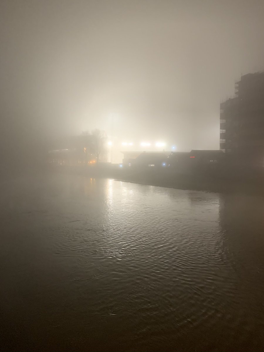 #nottingham #nffc mist rolling in from the Trent.