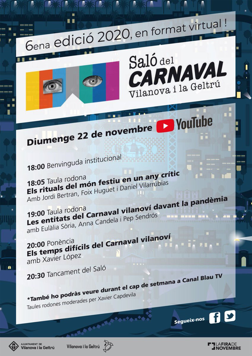 salodelcarnaval's tweet photo. Aquest any us hem preparat una edició del Saló molt especial, que podreu seguir sense moure-us de casa. https://t.co/tixou4svtp