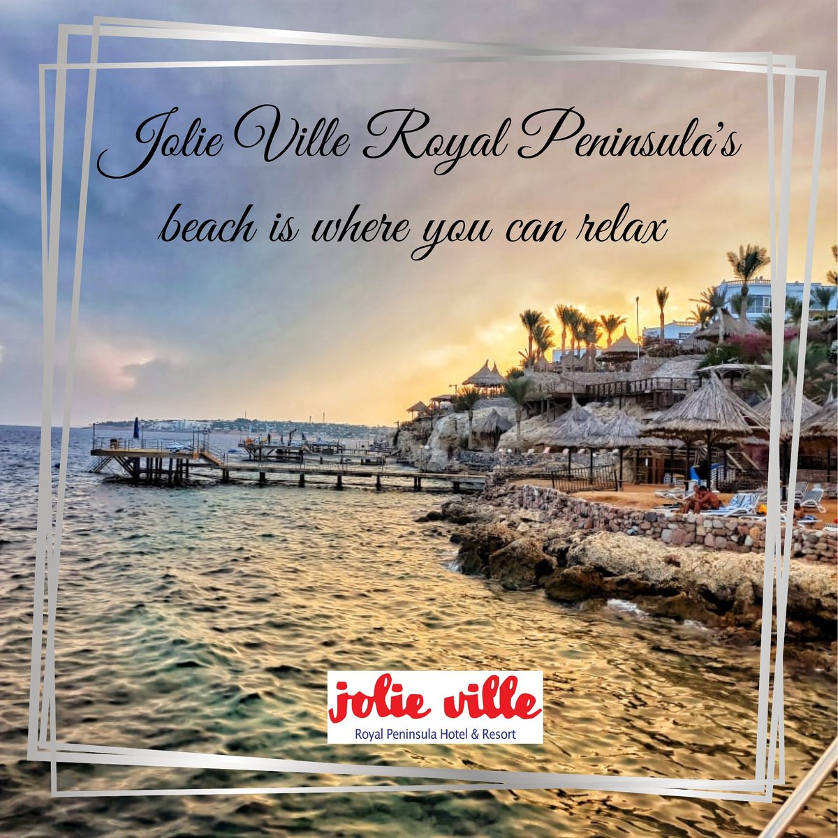royalpeninsula's tweet photo. Jolie Ville Royal Peninsula Beach is where you can really relax ⛱😉😉

Book now and enjoy a special moments 
Email: reservation@jolievillepeninsula.com 
Tel: +20693604200
WhatsApp: +201212333845
#royalpeninsulahotel  #royalpeninsulabeach #November #sharmelsheikh #egypt https://t.co/NLOBhNkP2F