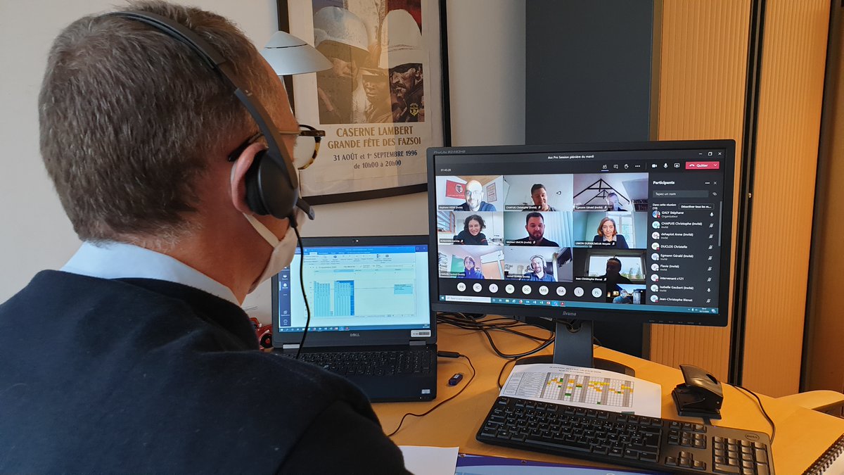 ENSOSP's tweet photo. Présence sur site des stagiaires à minima dans le respect des #mesures #gouvernementales et près de 300 officiers-élèves en formation à distance #EAD #FOAD cette semaine ; l'Ensosp met tout en œuvre pour continuer à former les #officiers de #SP dans les meilleures conditions. https://t.co/KGMtzvlNEg