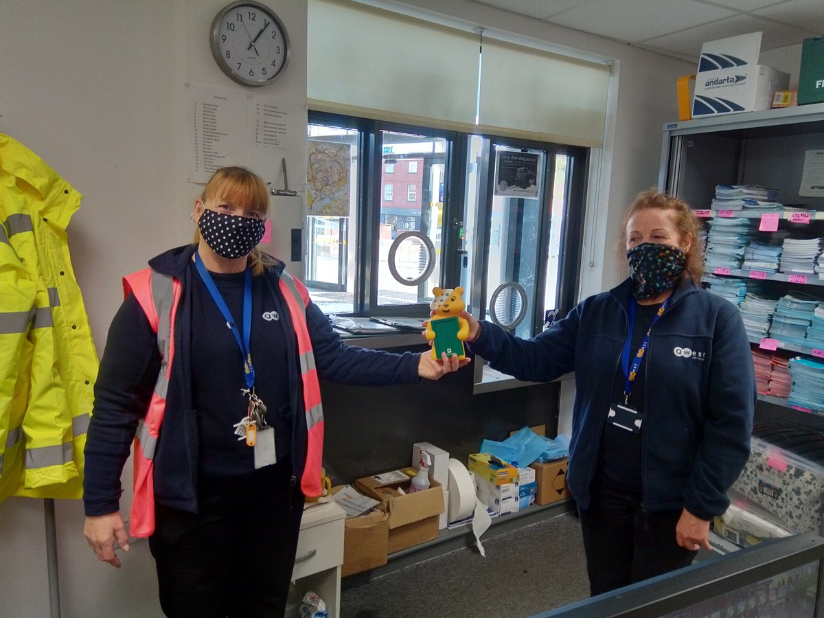Qwest_Services's tweet photo. Collection of loose change across the site for charity. £15 going to #ChildrenInNeed from #Chester Bus Interchange team. #charity2020 https://t.co/VMvqHYdZKl