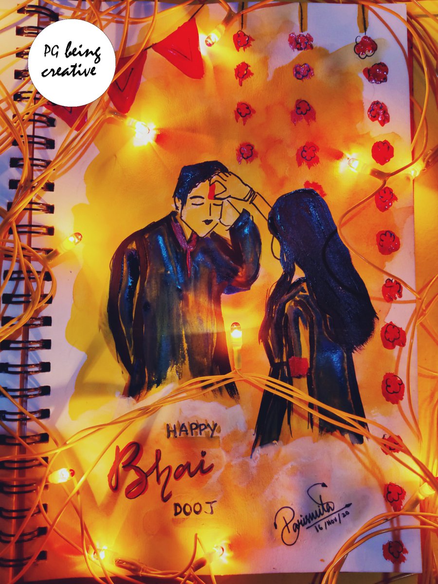 pgbeingcreative's tweet photo. Happy Bhai Dooj #BhaiDooj #bhaidooj2020 #BhaiDoojSpecial #artist #bhai #pgbeingcreative https://t.co/19ka7nOsl0