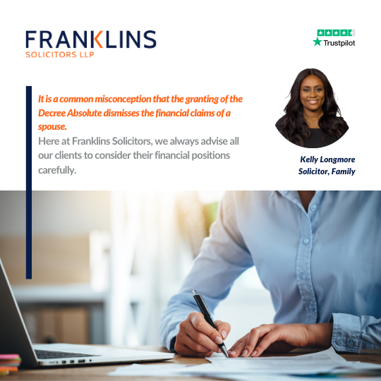 FranklinsSols's tweet image. Unless a couple have legally dealt with their finances after a #divorce, both parties will be able to bring a future claim against the other’s assets. Read our article for more information on #FinancialRemedyOrder:  bit.ly/3eW2lYV #FamilyLaw #LegalAdvice