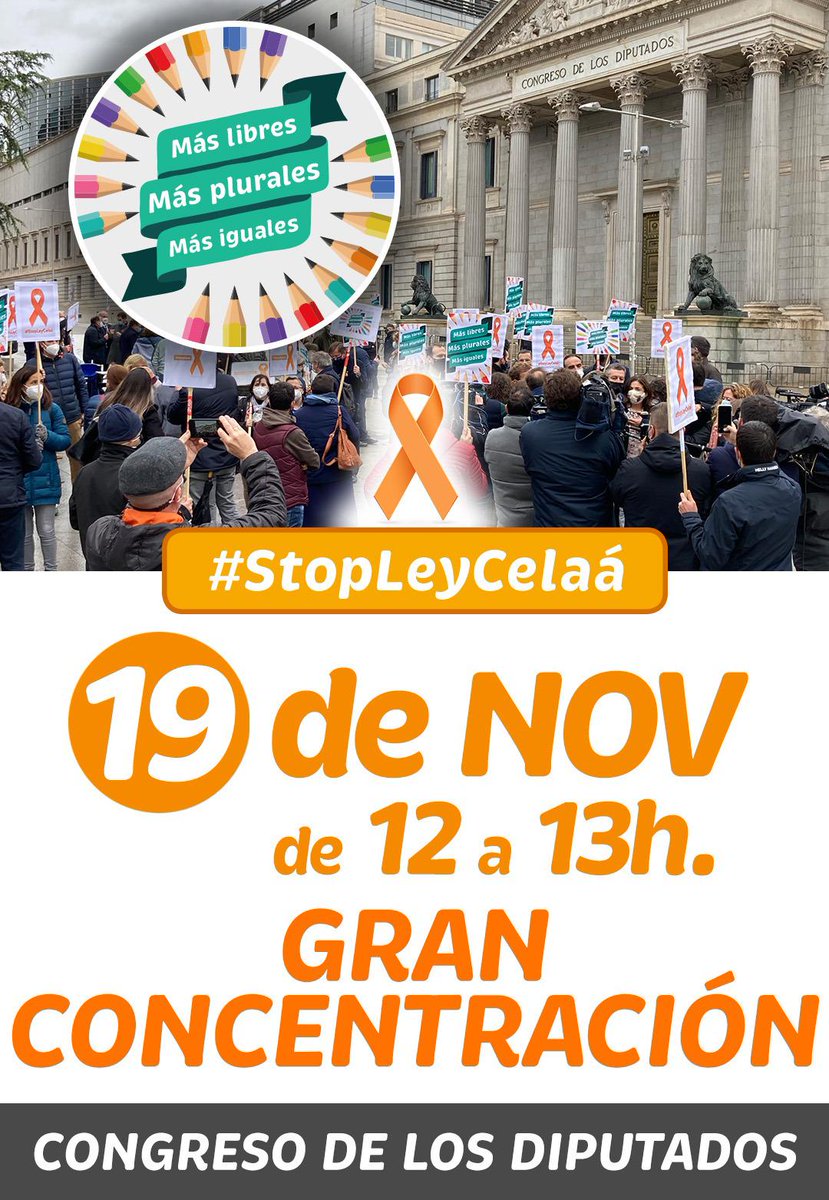 MasPlurales's tweet photo. ¡Este Jueves volvemos al Congreso! 💪Mientras el Gobierno intenta aprobar la #LOMLOE a toda prisa nosotros seguimos sumando apoyos y no pararemos de decir ¡NO! #StopLeyCelaá #MasPlurales🧡 https://t.co/eTYMO9Oucl