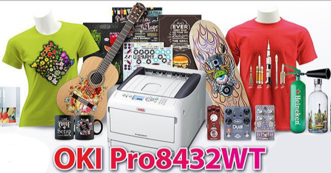 themagictouch's tweet photo. Print all this &amp; so much more with the Oki Pro 8432WT.... Combined with TheMagicTouch range of transfer papers &amp; our SpaceControl software....The best option to print with WhiteToner in A3 format... #TheMagicTouch #OKI #SpaceControl #transferpapers #WhiteToner https://t.co/sJsBb7eOaP