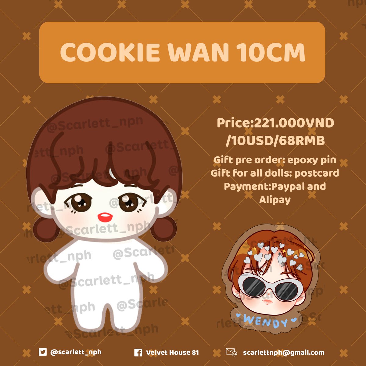 Cookiewan_KRGO's tweet photo. ❤RT❤
🍪10cm 쿠키완 선입금🍪
쿠키완이 뽀짝한 10cm로 돌아왔습니다❤
뽀짝해진만큼 쫑쫑양갈래로 제작되며 지난번 쿠키완과 제작공장의 10cm모델 사진 참고해주세요❤

🍪~29일 총 20솜한정
🍪1세트 12000원(바디+특전)
🍪배송비 2600원
🍪폼 : TMM https://t.co/Y4BrfiDji0
#쿠키완 #레벨인형 https://t.co/oLSCxtsaHz