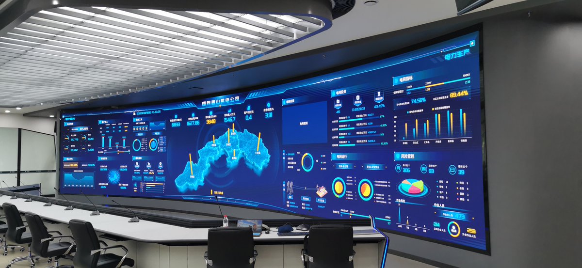 szliantronics's tweet photo. The #LEDwall will tell the quality with its own words. See the #controlroom #visualizationplatform from #LianTronics installed in #StateGrid in Sichuan.
#curvedLEDscreen #finepitch #displayplatform #videowall #LEDscreen #digitalsignage #proAV #AVpro #AV #audiovisual #AVTweeps https://t.co/GtFi9WOxy2