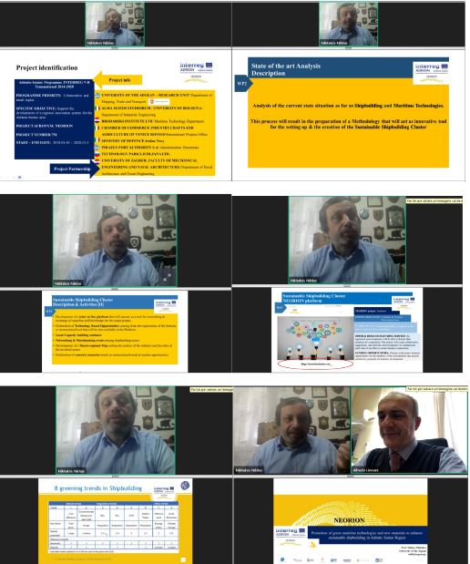 Within organized #NEORION #OPENdays, on 12th November, by Italian partners (MoD-ITN and UNIBO) a sustainable Shipbuilding cluster and NEORION platform was also performed.