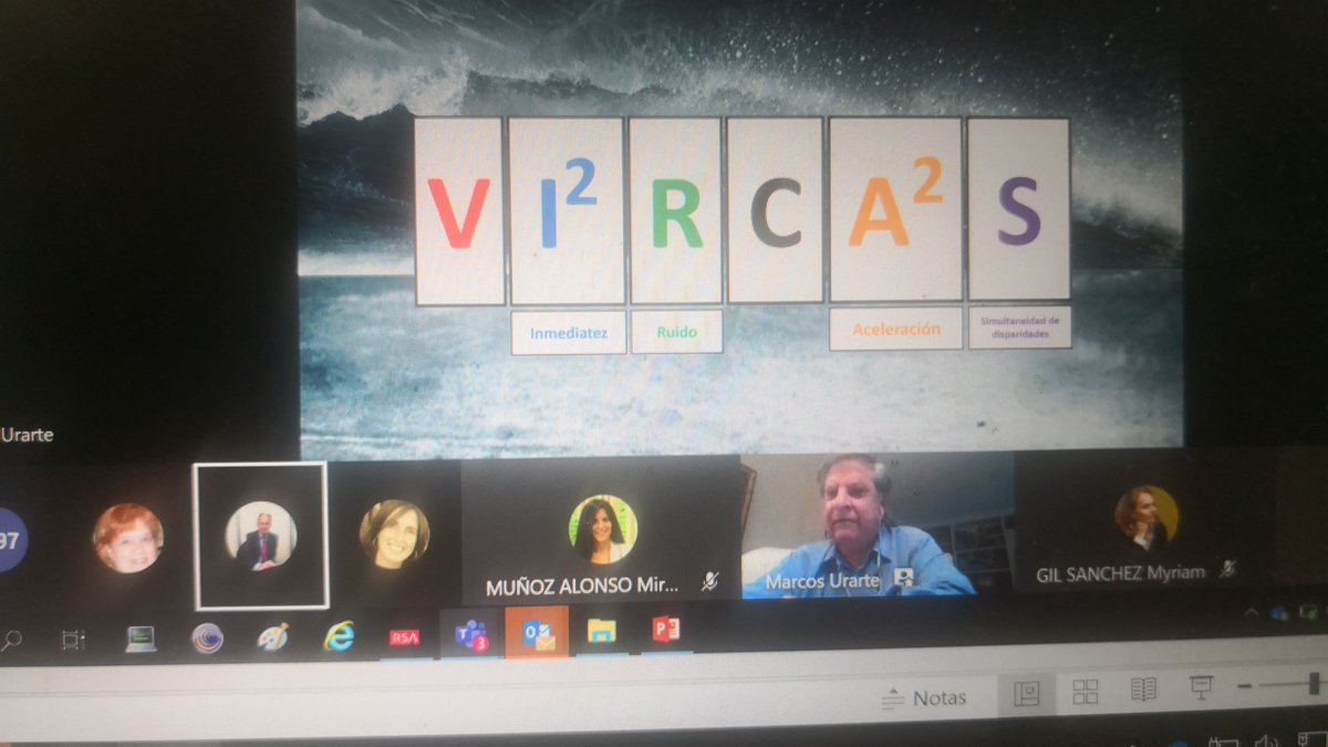 Isabelgescu's tweet photo. Nuevo concepto evolucionado de VUCA. Se añade a la "volatilidad, incertidumbre, complejidad y ambiguedad" , realidades del hoy como "inmediatez, ruido, aceleración y simultaneidad de disparidades". #axafuturefest. https://t.co/uO3Phep0AS