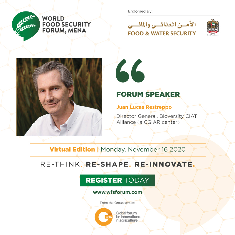 BiovIntCIAT_eng's tweet photo. Join us now at the World Food Security Forum (MENA), as @jlucasrestrepo speaks at the @UN_CFS Policy Dialogue on Innovation, Water, and Food Security.

🔴 Streaming from 11am (Rome time): https://t.co/eYxyYzenEv

@wfsforum @gfia_mena #gfia2020 https://t.co/aOlIQrAAqf
