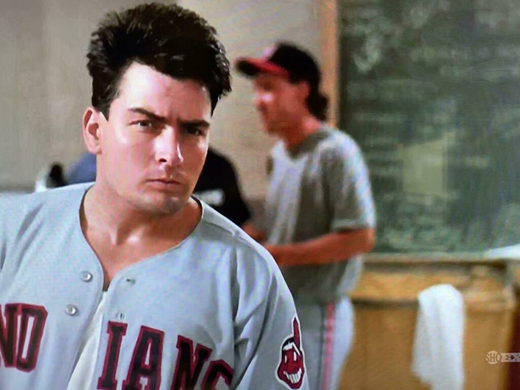 mohawk charlie sheen major league