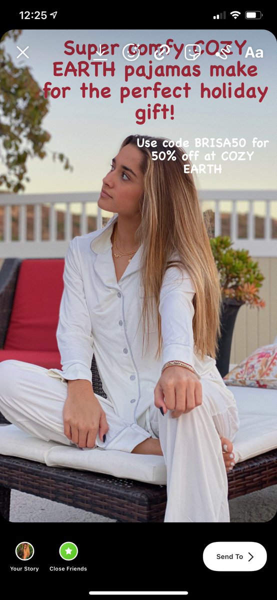 Check out <a href="/CozyEarth/">Cozy Earth</a> love their loungewear and bedding so soft and comfortable. Use my code BRISA50 for 50% off💙💙