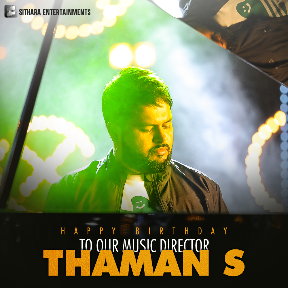 MPrapancham's tweet photo. Wish you a very Happy Birthday   @MusicThaman
 Have a great successful year ahead Multiple musical notesHugging face  #HappyBirthdayThaman https://t.co/ex5tkKRw8a