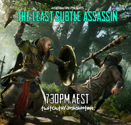 JoshLd21's tweet photo. There is a right way and a wrong way to play Assassins Creed Valhalla and then there is my way 😄 find out how I handle my foes tonight at 730pm AEST https://t.co/9eBzAXqsZM https://t.co/d4wAC13PXb