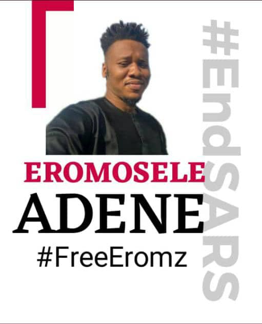 StrangeJaneDoe's tweet photo. #MondayMotivation  Eromosele Peter Adene @simplyEromz has been transferred back to Lagos FCID Alagbon and might be tried in one of the high courts in Lagos. He was abducted by @rrslagos767 in Allen avenue ikeja Lagos simply because he joined #EndSARS #FreeEromz https://t.co/j8YdyGSb9l