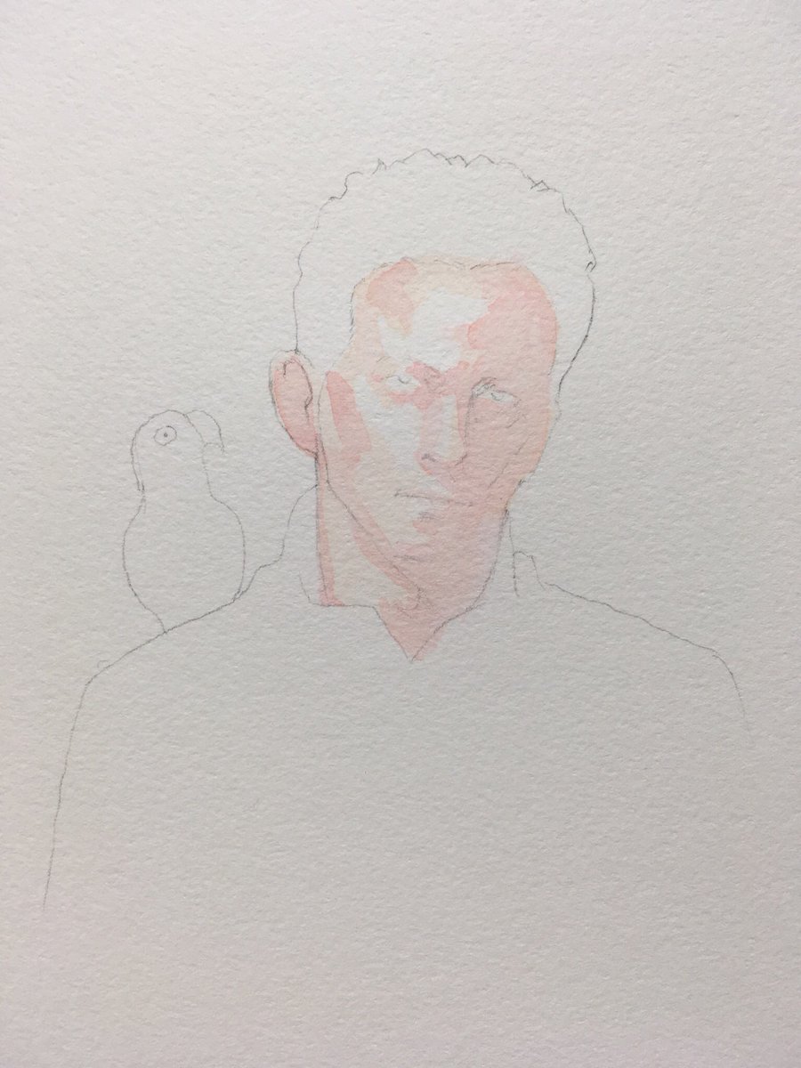 #皆さん線画と塗った後を見せてください
シャーペンで薄く下書きした作例。 