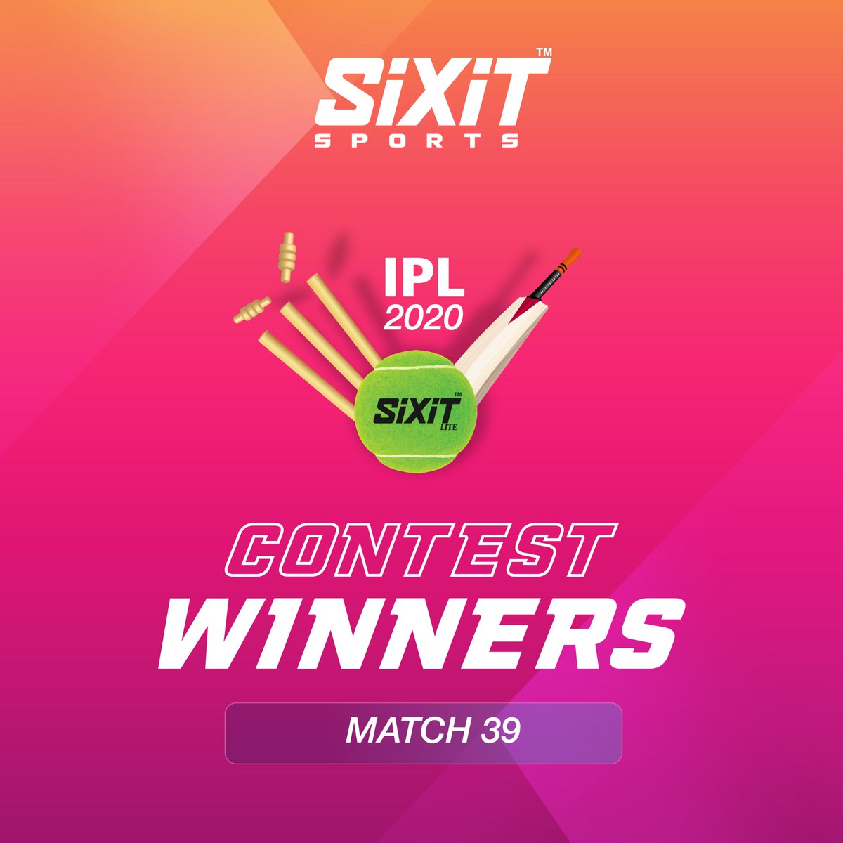 sixitsports's tweet photo. #Congratulations #Winners #IPL2020 #match39 #Contest #SiXiT #PerformanceUnmatched, kindly request all Winners to fill their respective details in the link below and submit
https://t.co/ZaSVebuons https://t.co/LR7EcWXu9z