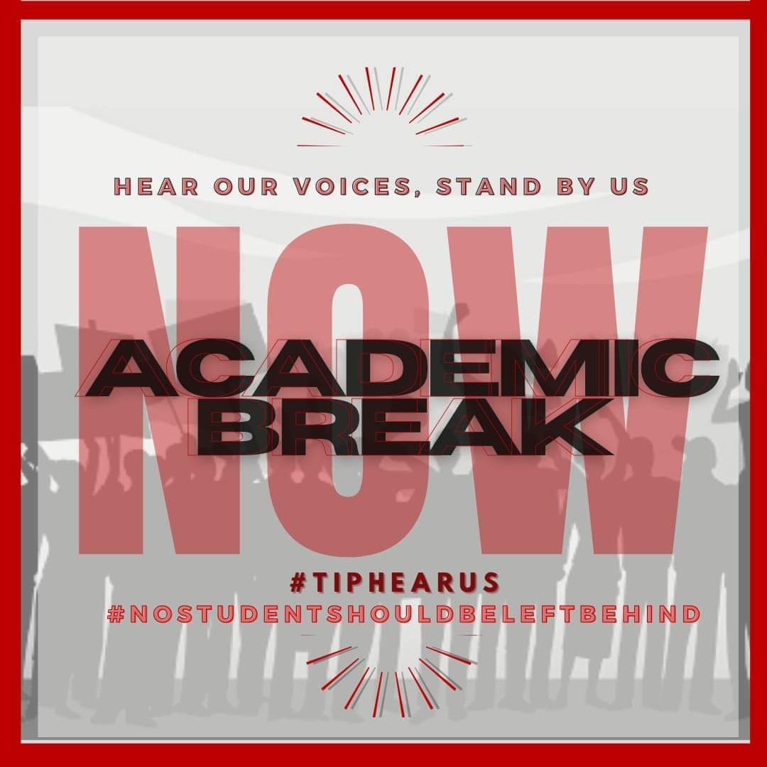 zeuscubes's tweet photo. โผ๏ธ LET OUR VOICES BE HEARD WE DESERVE BETTERโผ๏ธ
#TIPHearUs
#NoStudentsLeftBehind
#AcademicBreakNowTIP
#AcademicEaseNowTIP
Technological Institute of the Philippines https://t.co/Hzo9dskldX