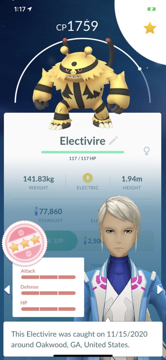 CarsWithKeav's tweet photo. @Ninja I caught a lot, but got the best ones from eggs and evolving Elekid. https://t.co/L7TiDK4REn